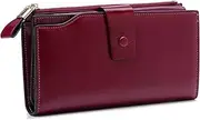 [SKUZA] Wallet,Card Bag,Men Ladies Clutch Coin Card Holders Female Long Hasp Wallet Leather Wallets Women Big Capacity Zipper Purses (Blue) (Color : Purple)