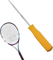 Badminton Stringing Hook | Racket Cone Repair Stringing Tool - Straight Awl Racquet Hook, Racket Puller String Assistance for Tennis, Badminton & Squash