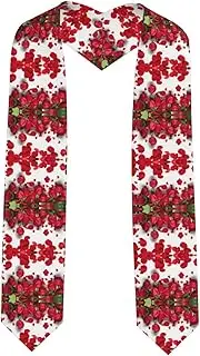 [EdWal] Red Rose Petals print Graduation Stole and Sash Class for Unisex Adult Honor Stole Honor Stole of 2025