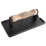 Victoria Cast Iron Rectangle Panini Press, Burger Press, Bacon Press - Authentic