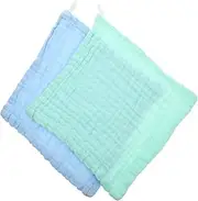 HOMOBABE 2Pcs Burp Cloths for Soft Absorbent Cotton Washcloths for Newborns for Drooling Teething and Quick Cleanups