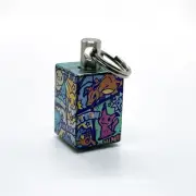 Titanium Alloy Knife Pendant Bead Lanyard Parachute Cord Necklace Zipper Head