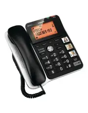 [VTech] 20250E DECT Corded Desk Phone Handset with Speakerphone in Black