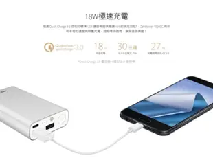 ❤️現貨當天出貨❤️搭載QC3.0快充★三個USB孔輸出 ASUS ZenPower 10050C(QC3.0)-銀