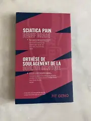 Fit Geno Sciatica Brace Nerve Pain Relief Black Adjustable One Size Unisex