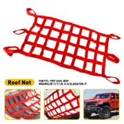 Red Mesh Cargo Net Roof Net Hammock for Jeep Wrangler YJ TJ JK Multifunction Y