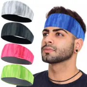 Workout Fitness Headbands for Men Women Sports Sweatband Elastic Print Hair Band