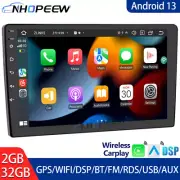 2+32GB 10.1" Android 13 Apple Carplay Car Stereo Radio GPS Navi WIFI Double 2Din