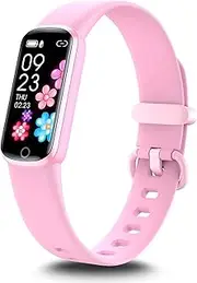 ZONEY Kids Fitness Tracker,Activity Tracker with HR Sleep Monitor,11 Sport Modes Kids Smart Watch with Alarm Clock and Reminder, Step Calories Counter, IP68 Waterproof (Pink)