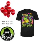 Alice in Wonderland - Mad Hatter Blacklight Pop! Tees Unisex Black T-Shirt