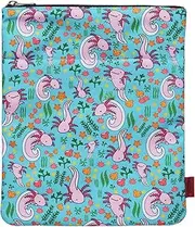 Axolotl Gifts Book Sleeve with Zipper and Front Pocket, Book Covers for Paperback, 11 x 8.5 Inch, Book Lovers Gifts