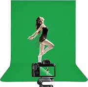 Green Screen Backdrops, Portable Solid Color Photography Backdrops Cloth, 10 x 12 ft Collapsible Green Backdrop Background for Photography, Video Studio