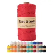 KNOTITUDE 4mm x 140 Yards Soft High Quality Polyester Knitted Craft Macrame Cord