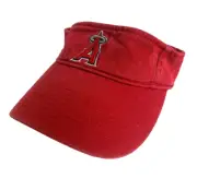 NEW! Twins Enterprise Men's Los Angeles Angels MLB Clean-up Adj. Visor/Cap-Red