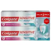 2 pack of Colgate Sensitive PRO-Relief Repair & Prevent Toothpaste (75ml) FRESH