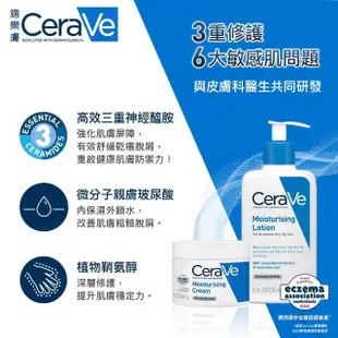 【CeraVe適樂膚】momo限定雙星組★長效清爽保濕乳236ml+長效潤澤修護霜340g