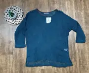 Atmosphere PRIMARK Teal Crochet Net KNIT TOP ~NWT~ SIZE 6 UK