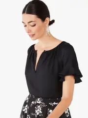 silk-blend twill martini top