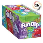 Full Box 24x Packets Lik-m-aid Fun Dip Original Sour Stix & Powder Candy | 1.4oz