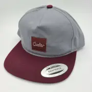 Travis Mathew Golf Hat Snapback Baseball Cap Gray Red Soft Unstructured Cuater
