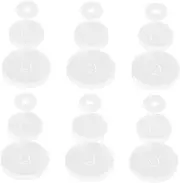 [HOMSFOU] 30Pcs Clear Piercing Discs for Heavy Earrings Droopy Ear Support Pads Comfortable Stabilizers for Sensitive Skin Prevents Sinking for Nose Studs and Earring Backing