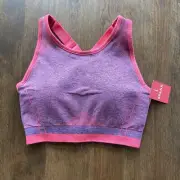 Spanx Seamless Sculpt Sports Bra Medium 50284R Spacedye Coral Punch - NWT