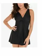 NWT Miraclesuit Marais Allover-Slimming Swimdress Swimsuit 10 DD Cup $190