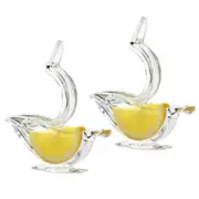 Lemon Juicer Clip Acrylic Manual Lemon Slice Squeezer Convenient Transparent Fruit Juicer For Home 2Pcs