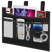 Bedside Caddy Storage Organizer, Hanging Storage Bag Pocket for 4 Pockets Black