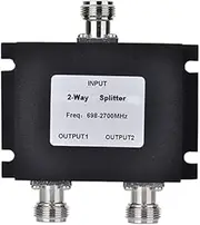 Signalplus 2 Way Power Splitter-Two Way Radio Repeater Power Divider 698-2700MHZ with N Female Connectors Low Noise & High Performance
