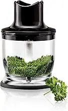 Braun MQ 20 Chopper Attachment - Hand Blender Accessories Compatible with Braun MultiQuick Hand Blender with EasyClick System, 350 ml, Black