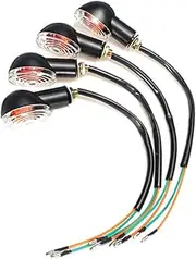 DONFAMDS 4PCS Motorcycle Cornering Signal Lamps Shock LED Vehicle Indicators for Enhanced Night Riding Safety and Durability