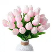 30 Pcs Tulips Artificial Flowers Fake Pink Tulips Pink Artificial Flowers