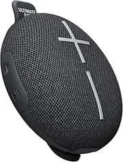 [Ultimate Ears] MINIROLL Ultra-Portable Waterproof Bluetooth Speaker, Big Bass, IP67 Dustproof, 131 ft (40 m) Range - Gentle Black