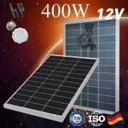 12V 400W Solar Panel Bifacial Mono Home Fixed Caravan Camping Battery Charging