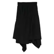 [Y-3] Y-3 Twill Asymmetrical Midi Skirt M BLACK