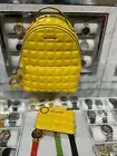 Michael Kors Sheila Medium Girls Women Fashion Backpack + Keychain Wallet Yellow