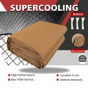 8 Sizes Heavy Duty Dark Tan Canvas Tarp Tarpaulin Sun Blocked Waterproof Tent AU