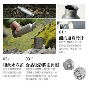 Keith 鎧斯純鈦運動水壺附隔熱水壺套 550ml / Ti3031.