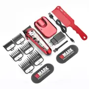 Exclusive Wireless Charging Barber Professional Men's Barber Tool Type-C Interface with Base Electric Clipper (Red)