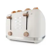 4 Slice Toaster - Off White