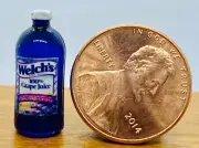Dollhouse Miniature Bottle of Welch's Grape Juice - 1:12 Scale