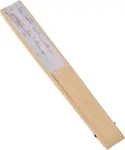HOMOCONO Retro Style Wedding Fan Chinese Folding Fan Bamboo Paper for Party Props Decor