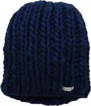 NEFF Women's Cara Textured Beanie with Oversized Yarn, Navy, New With Tags