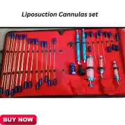 Luer Lock Liposuction 44Pieces Cannula Set of Fat Transplantation,