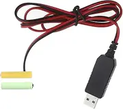 USB Aa Battery Replacer - 5v to 3v Adapter, Aa Battery Conversion Cable | USB Aa Battery Replacement Remote Controls, USB Supply Cable Replace AA/AAA Batteries for LED Lights, Small Fans