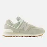 NEW BALANCE 574系列 女 休閒鞋 復古鞋 麂皮 灰綠色 B楦-WL574QD2