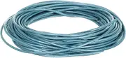 2mm Genuine Round Leather Cord Strips for Bracelets, Necklaces, Beading, and Other Jewelry Making - 10 Yards / 9.1 Meters - Light Blue