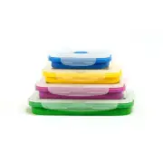 Neoflam Set of 4 Collapsible Silicone Food Storage Containers