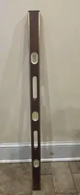 42” Professional Brass Bound Mahogany Level ( 6 vials )